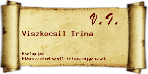 Viszkocsil Irina névjegykártya